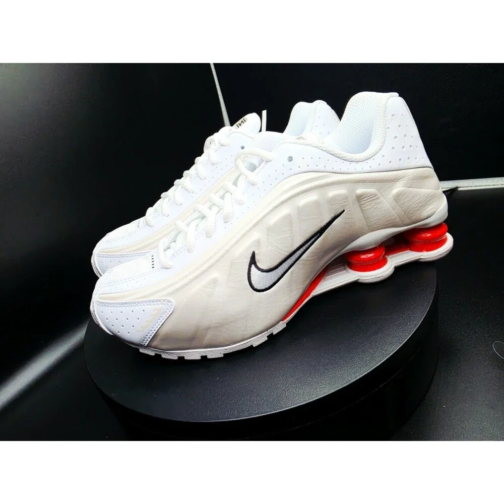 Nike Shox R4 (GS) Kids Sneakers White/Black CW2626-102 SIZE US 8 WOMEN/6.5Y